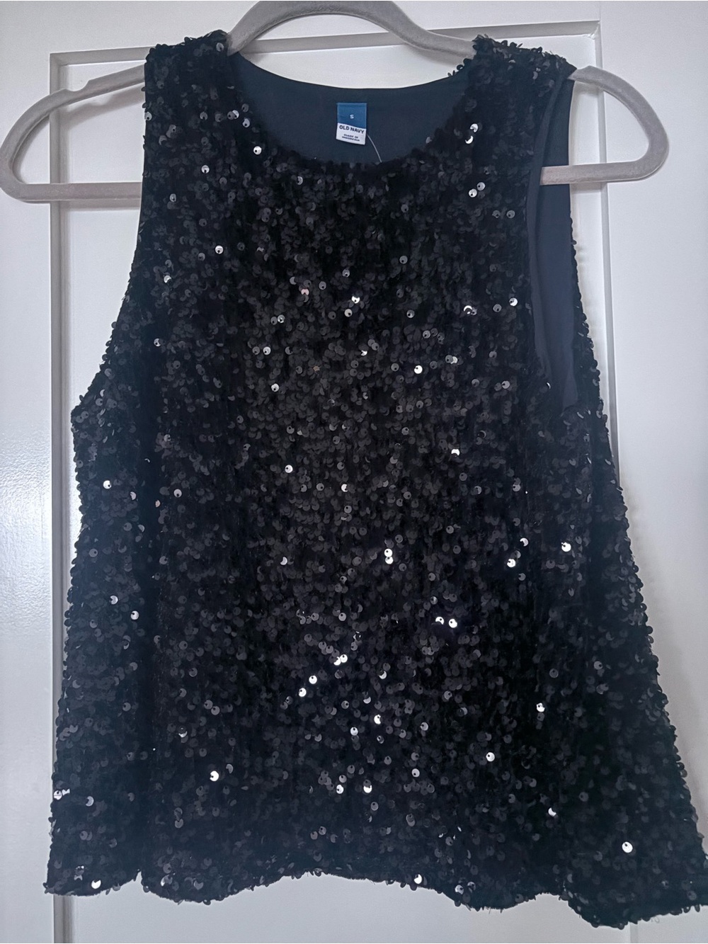 Old Navy Black Sequin Tank